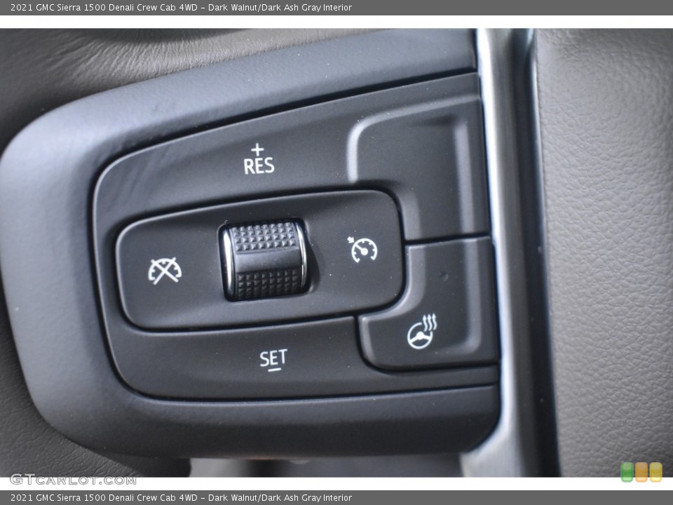 Dark Walnut/Dark Ash Gray Interior Steering Wheel for the 2021 GMC Sierra 1500 Denali Crew Cab 4WD #142674203