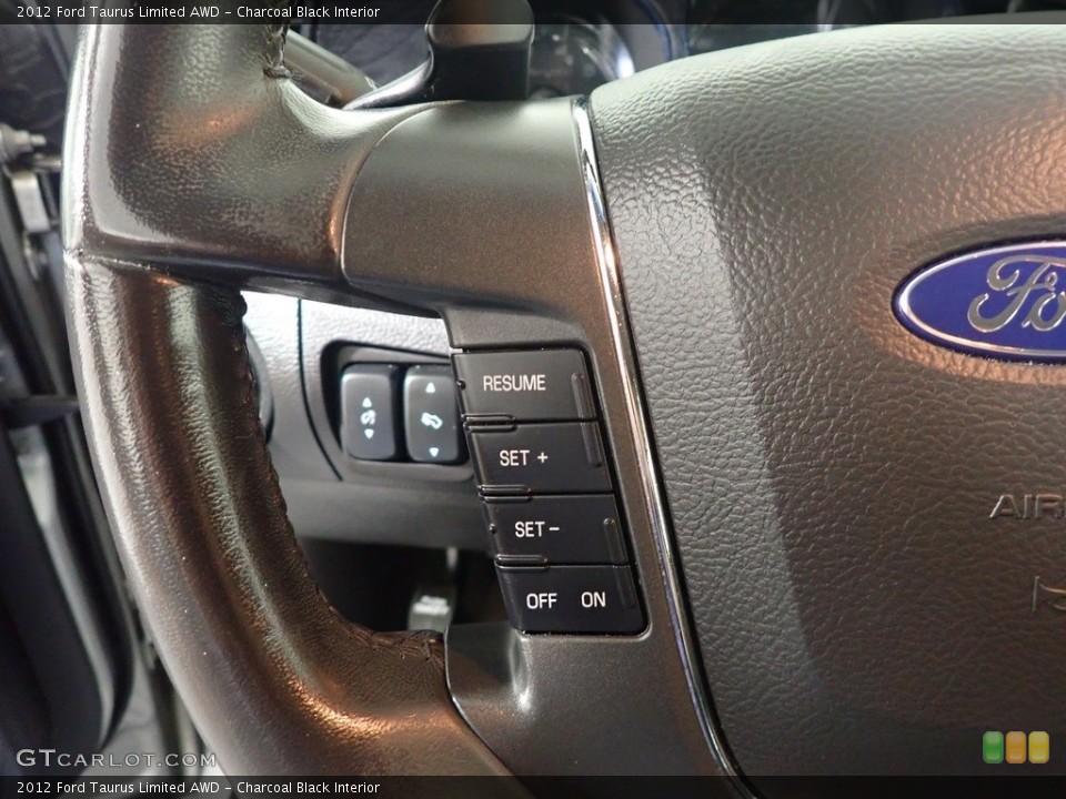 Charcoal Black Interior Steering Wheel for the 2012 Ford Taurus Limited AWD #142676087