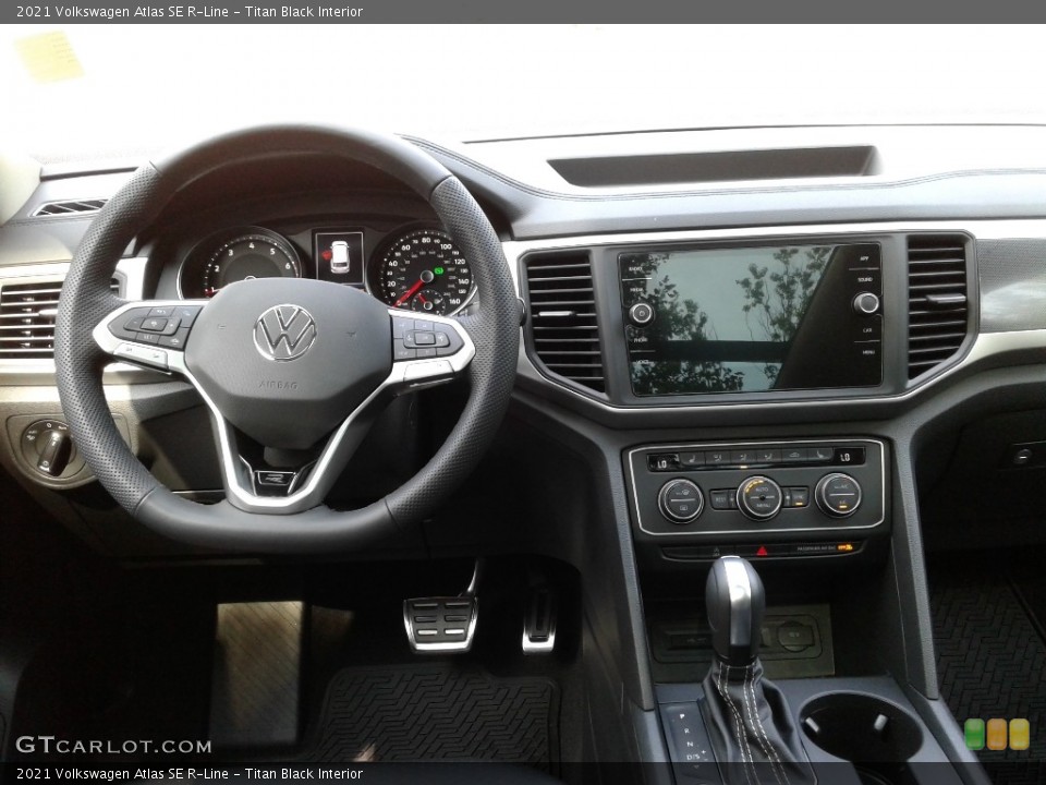 Titan Black Interior Dashboard for the 2021 Volkswagen Atlas SE R-Line #142676669