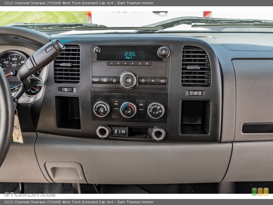 Dark Titanium Interior Controls for the 2013 Chevrolet Silverado 2500HD Work Truck Extended Cab 4x4 #142679971