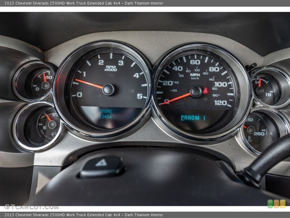 Dark Titanium Interior Gauges for the 2013 Chevrolet Silverado 2500HD Work Truck Extended Cab 4x4 #142680022