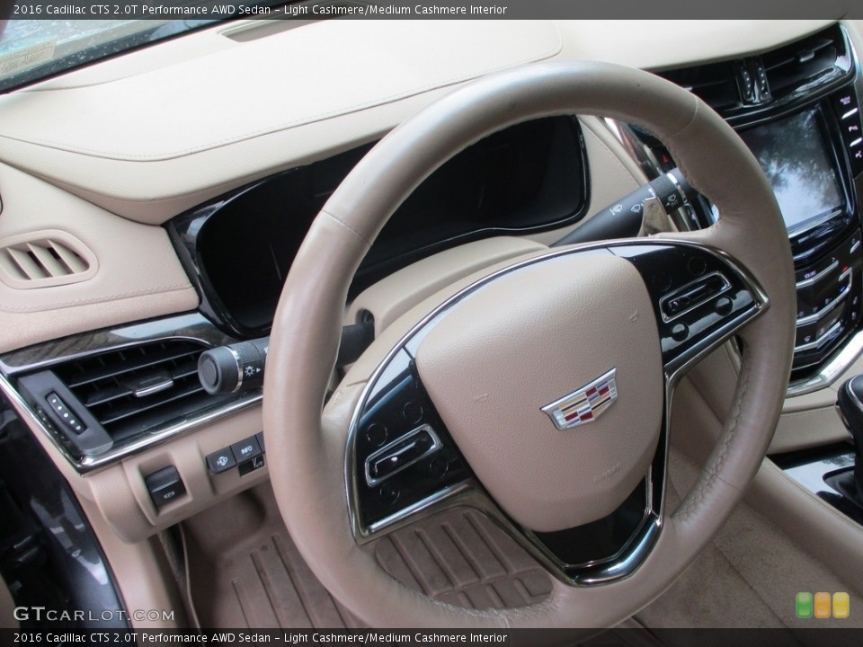 Light Cashmere/Medium Cashmere Interior Steering Wheel for the 2016 Cadillac CTS 2.0T Performance AWD Sedan #142683085