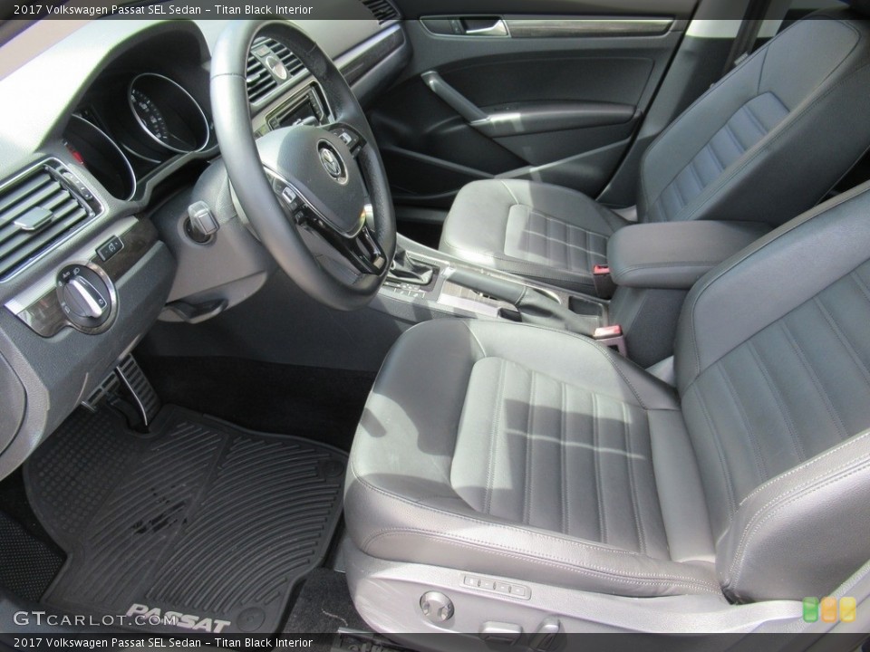 Titan Black Interior Front Seat for the 2017 Volkswagen Passat SEL Sedan #142688179