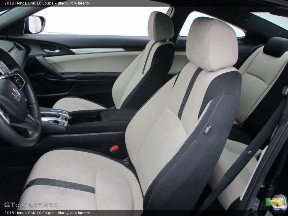 Black/Ivory 2018 Honda Civic Interiors