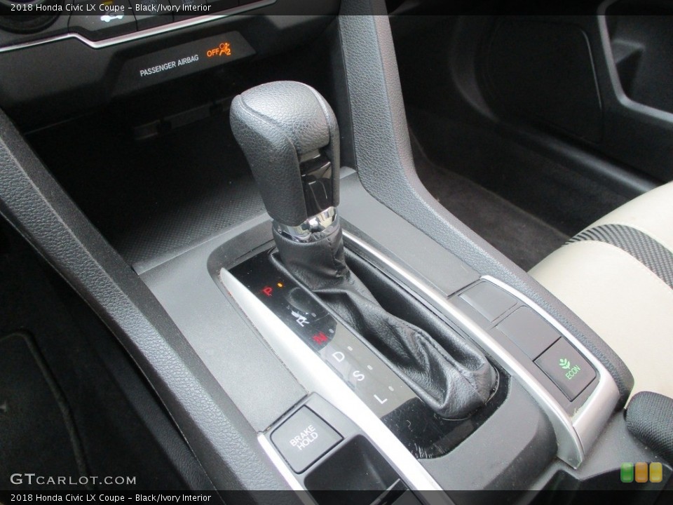 Black/Ivory Interior Transmission for the 2018 Honda Civic LX Coupe #142688323
