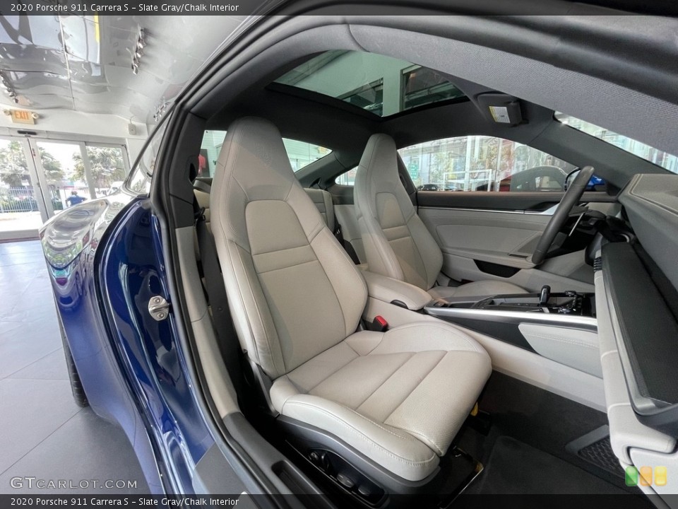 Slate Gray/Chalk Interior Front Seat for the 2020 Porsche 911 Carrera S #142690643