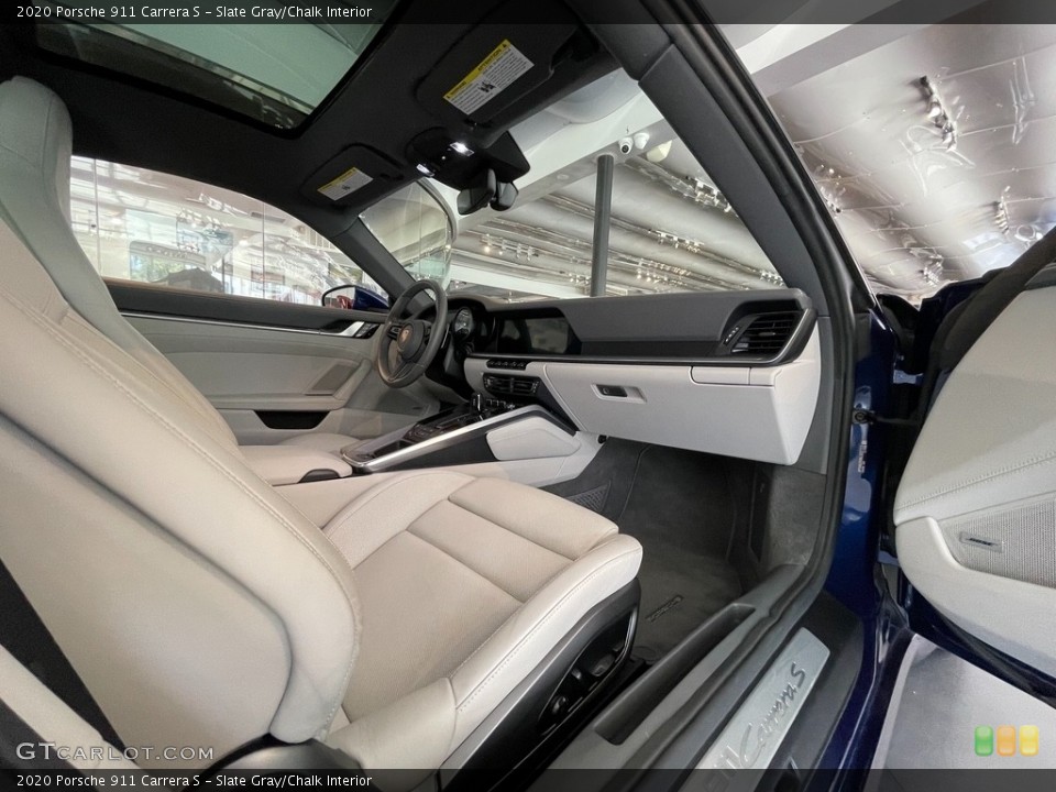 Slate Gray/Chalk Interior Front Seat for the 2020 Porsche 911 Carrera S #142690754