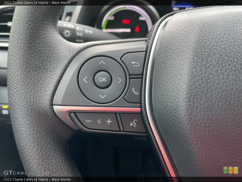 Black Interior Steering Wheel for the 2021 Toyota Camry LE Hybrid #142690784
