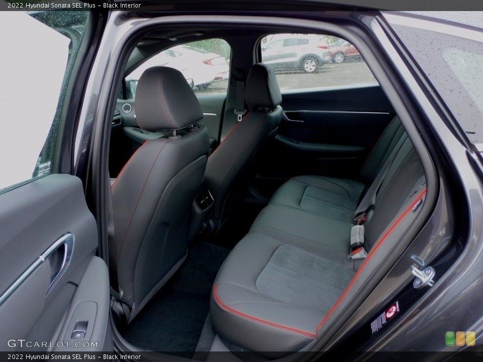 Black Interior Rear Seat for the 2022 Hyundai Sonata SEL Plus #142691060