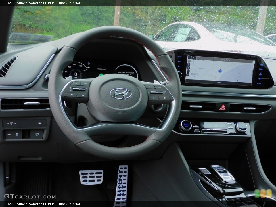 Black Interior Dashboard for the 2022 Hyundai Sonata SEL Plus #142691087