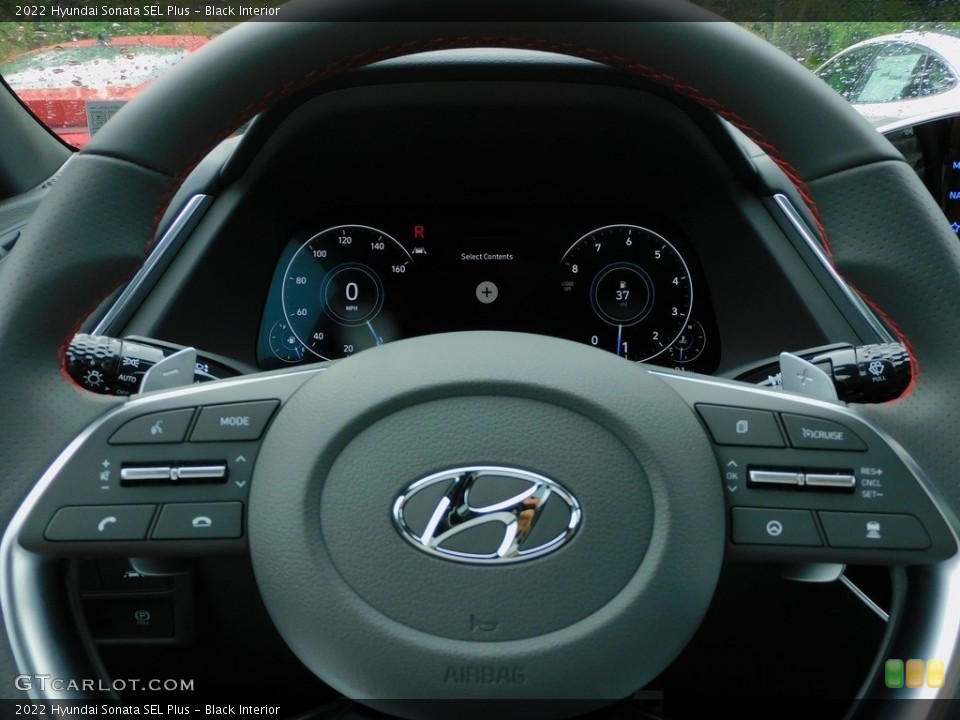 Black Interior Steering Wheel for the 2022 Hyundai Sonata SEL Plus #142691240