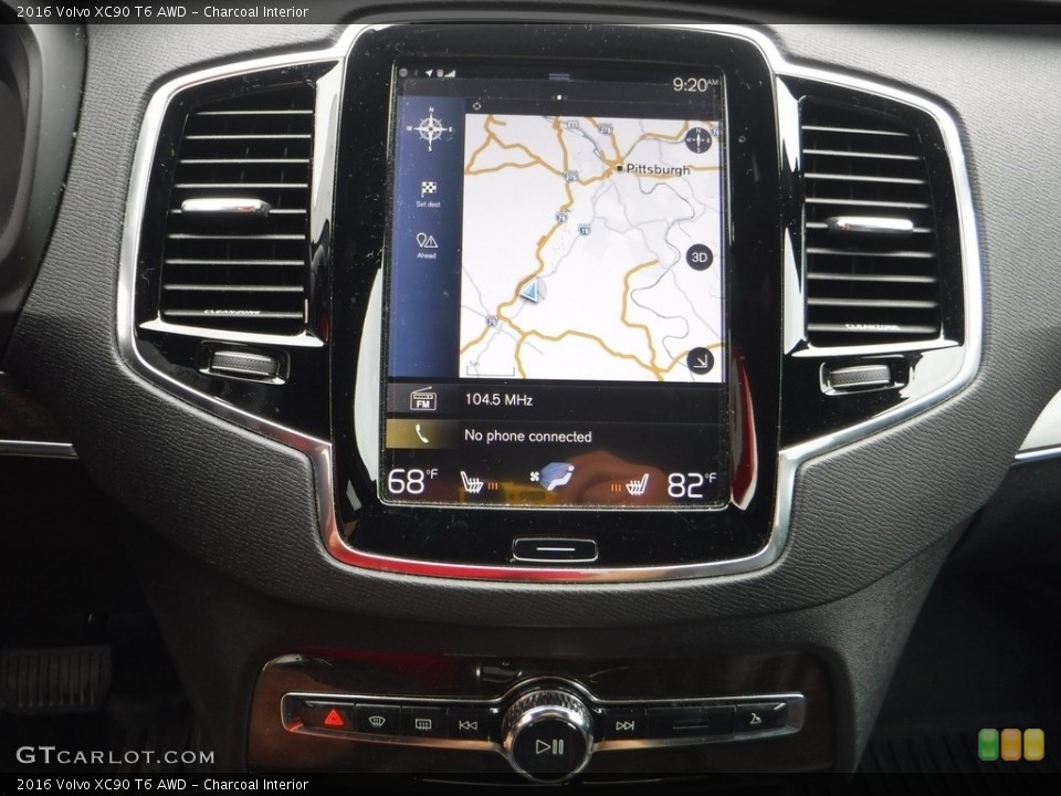 Charcoal Interior Navigation for the 2016 Volvo XC90 T6 AWD #142691414