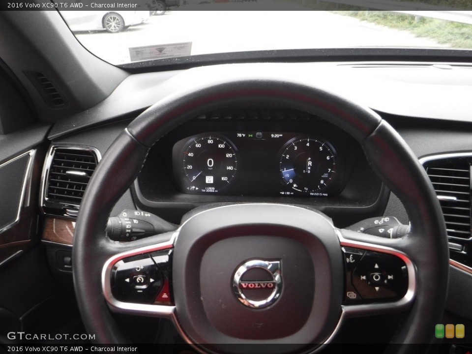 Charcoal Interior Steering Wheel for the 2016 Volvo XC90 T6 AWD #142691807