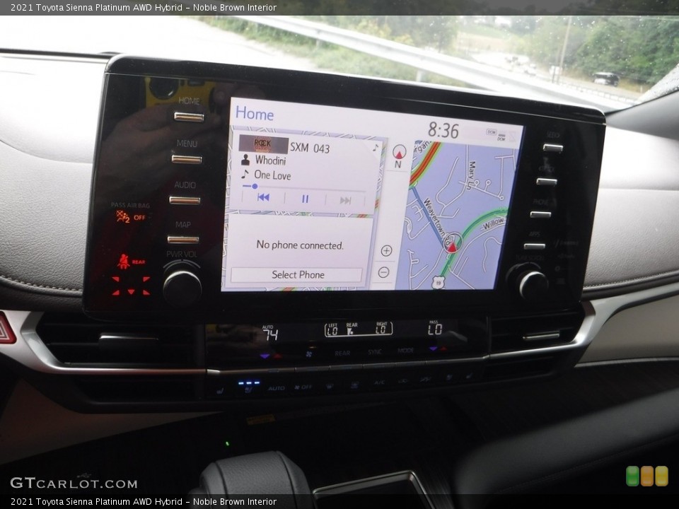 Noble Brown Interior Navigation for the 2021 Toyota Sienna Platinum AWD Hybrid #142695476