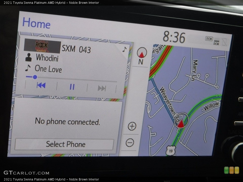 Noble Brown Interior Navigation for the 2021 Toyota Sienna Platinum AWD Hybrid #142695485