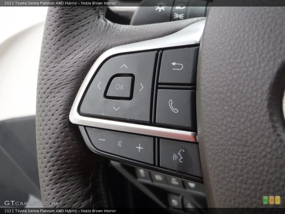 Noble Brown Interior Steering Wheel for the 2021 Toyota Sienna Platinum AWD Hybrid #142695674