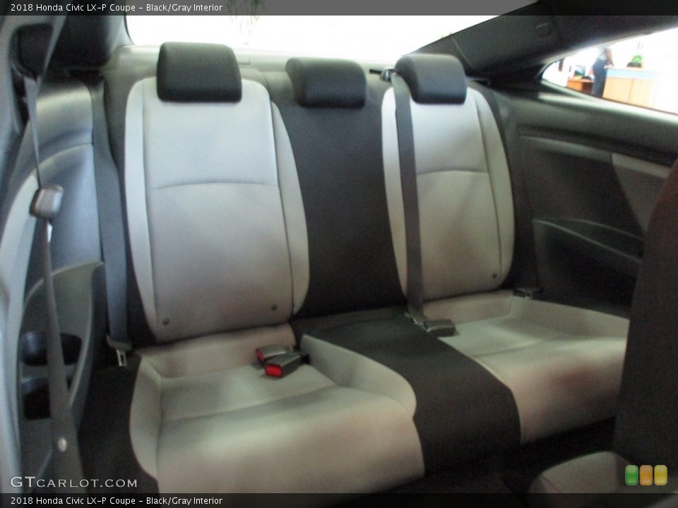 Black/Gray Interior Rear Seat for the 2018 Honda Civic LX-P Coupe #142696580
