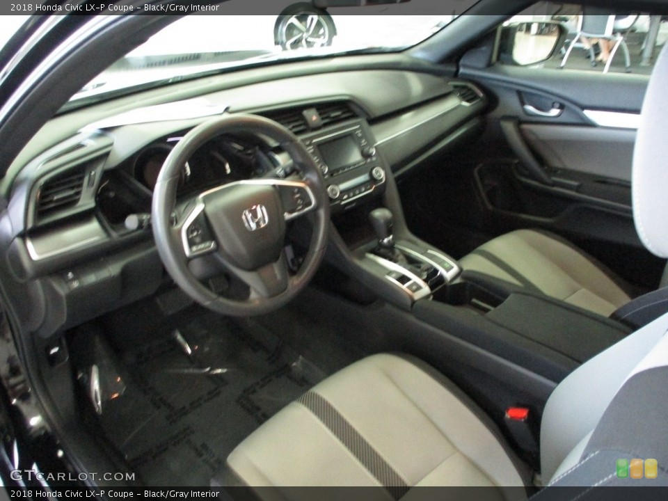 Black/Gray 2018 Honda Civic Interiors
