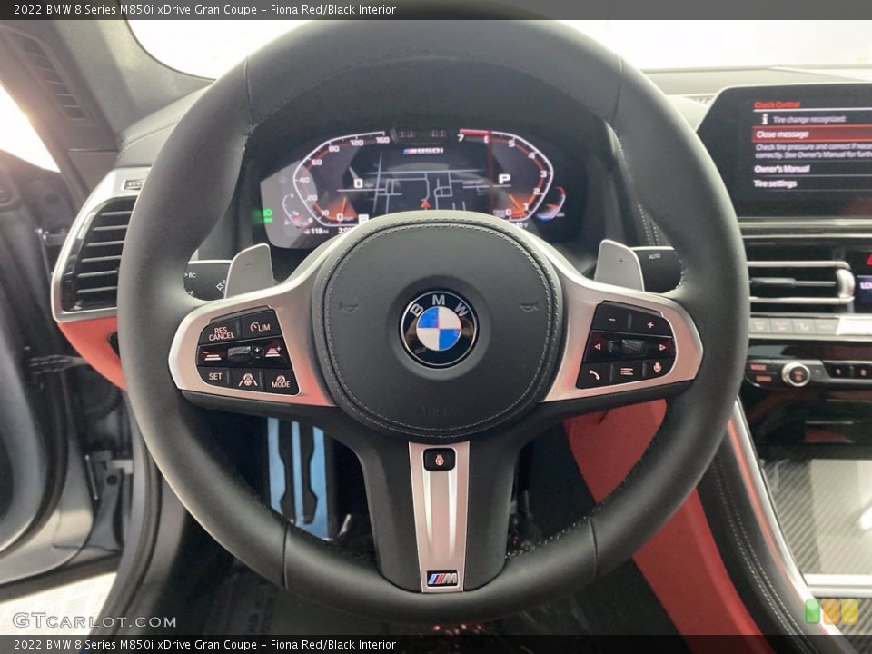 Fiona Red/Black Interior Steering Wheel for the 2022 BMW 8 Series M850i xDrive Gran Coupe #142699342