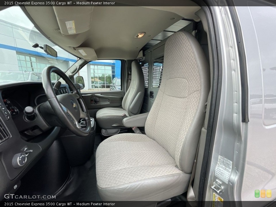 Medium Pewter Interior Front Seat for the 2015 Chevrolet Express 3500 Cargo WT #142706144