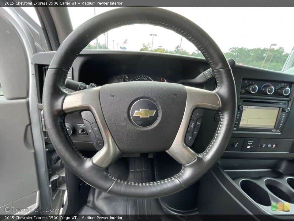 Medium Pewter Interior Steering Wheel for the 2015 Chevrolet Express 3500 Cargo WT #142706165