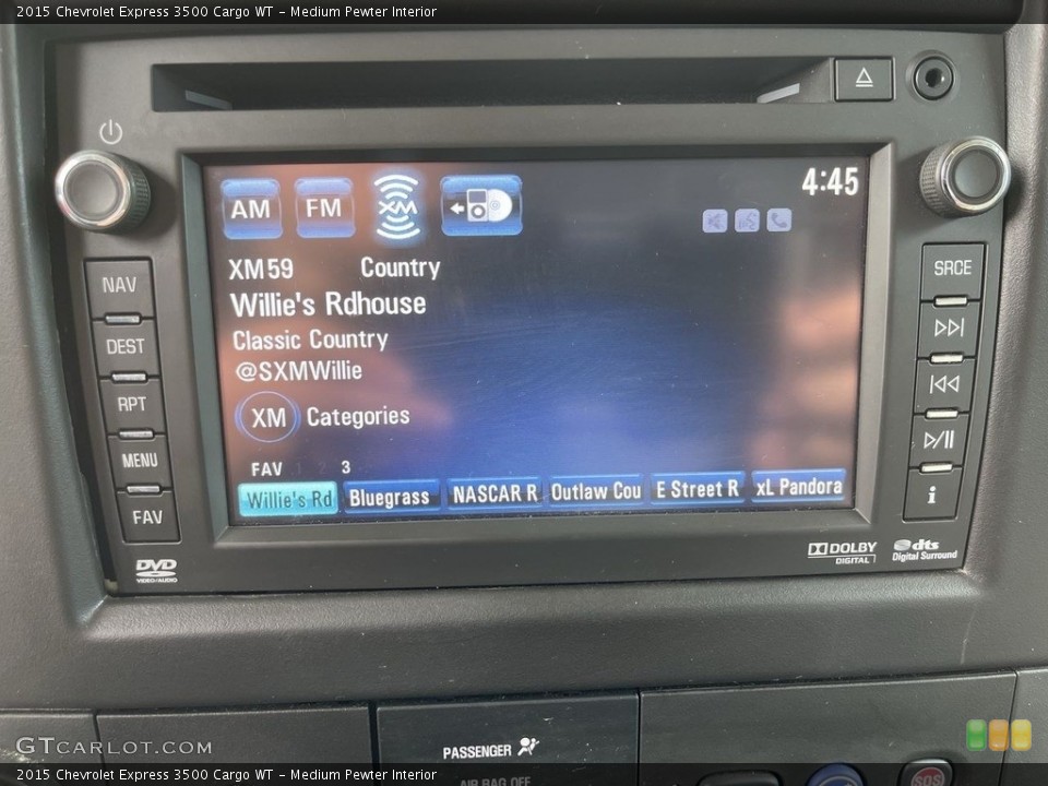 Medium Pewter Interior Controls for the 2015 Chevrolet Express 3500 Cargo WT #142706210