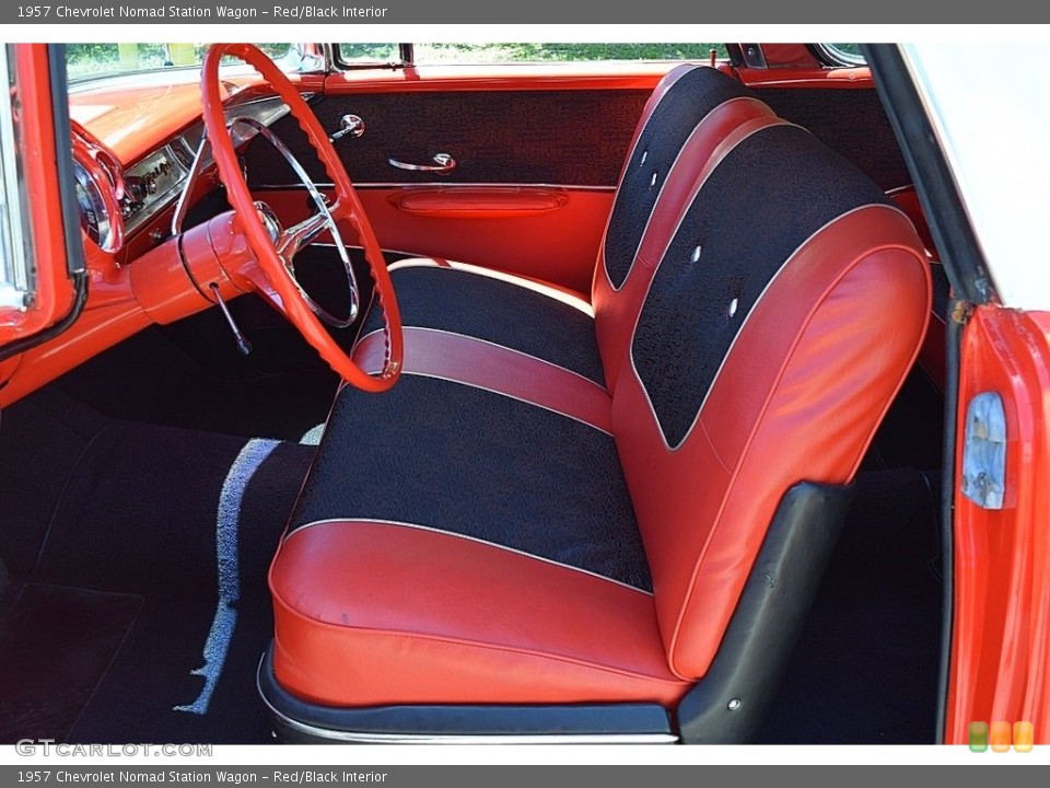Red/Black Interior Front Seat for the 1957 Chevrolet Nomad Station Wagon #142706621