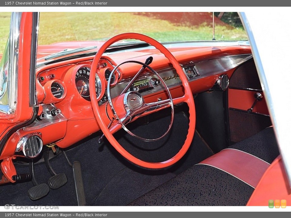 Red/Black Interior Photo for the 1957 Chevrolet Nomad Station Wagon #142706642