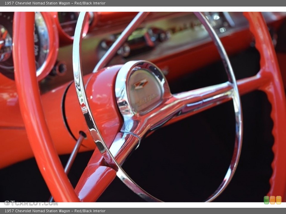 Red/Black Interior Steering Wheel for the 1957 Chevrolet Nomad Station Wagon #142706675
