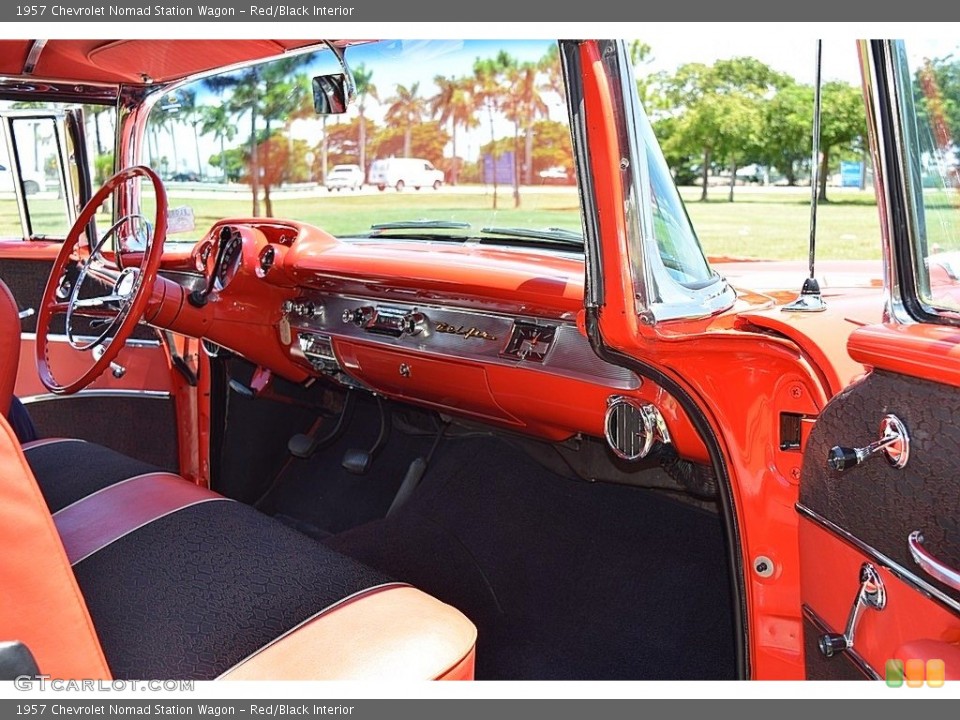 Red/Black 1957 Chevrolet Nomad Interiors