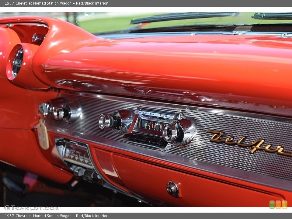 Red/Black Interior Audio System for the 1957 Chevrolet Nomad Station Wagon #142707221