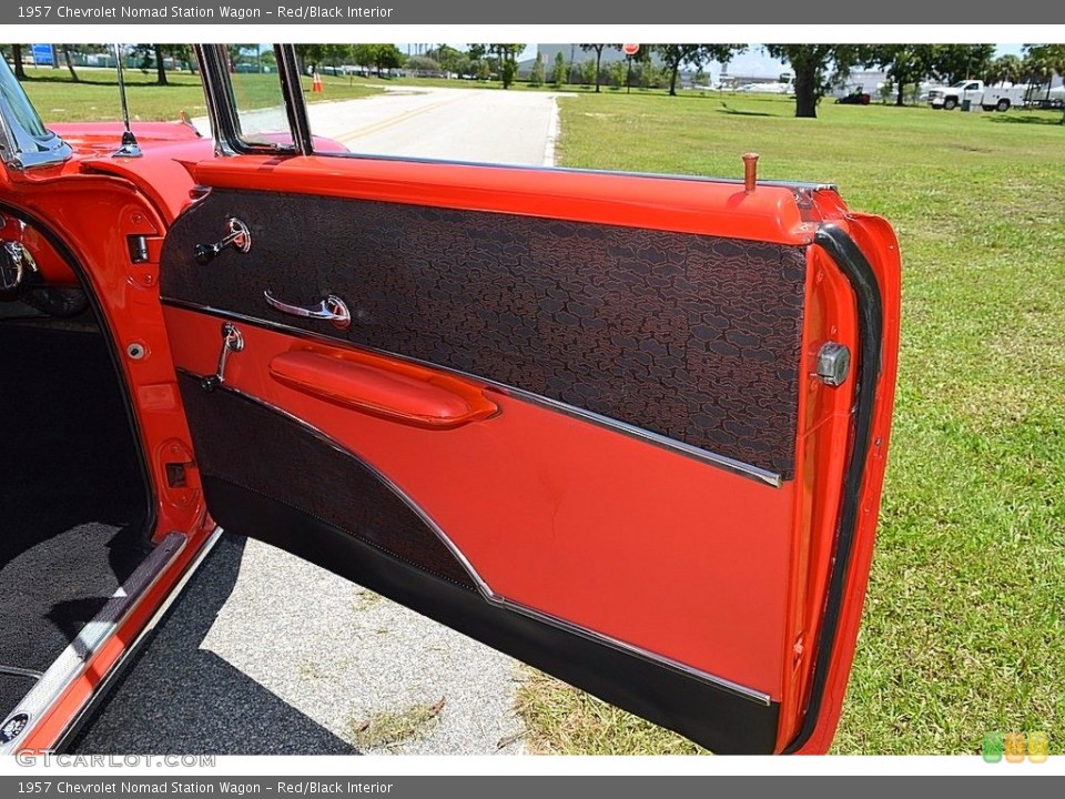 Red/Black Interior Door Panel for the 1957 Chevrolet Nomad Station Wagon #142707287