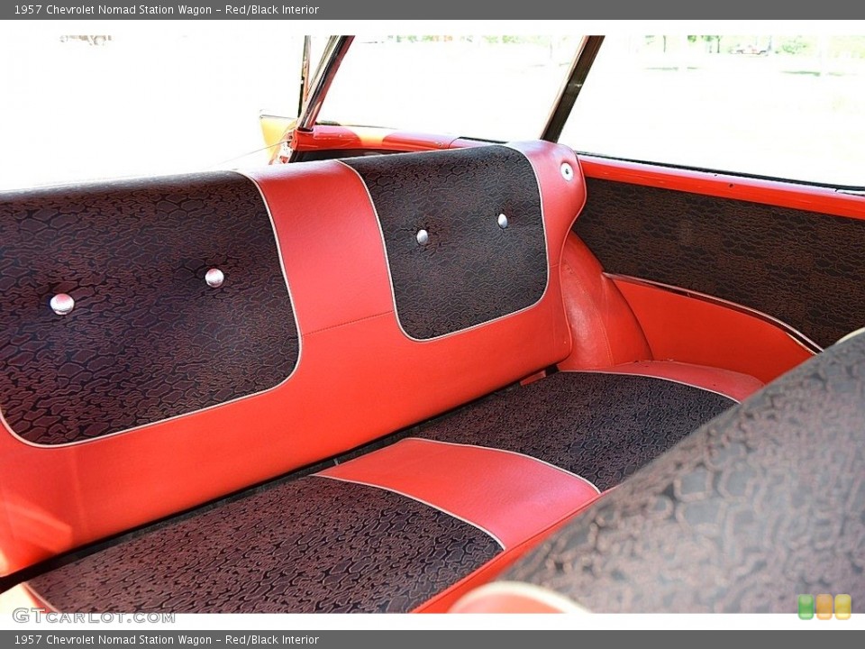 Red/Black Interior Rear Seat for the 1957 Chevrolet Nomad Station Wagon #142707320