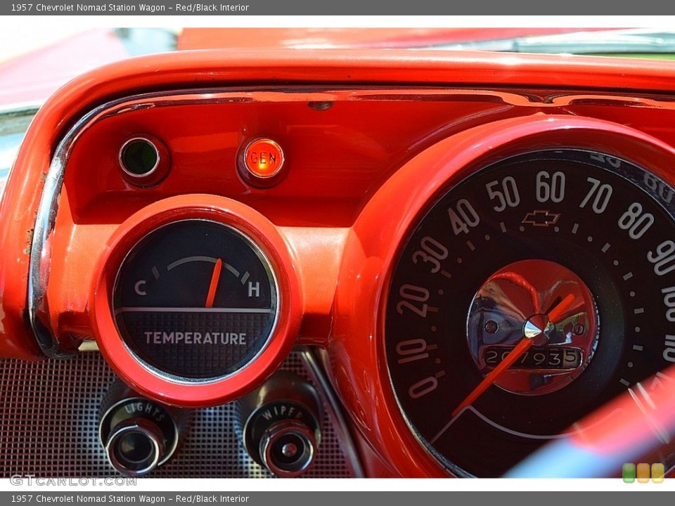 Red/Black Interior Gauges for the 1957 Chevrolet Nomad Station Wagon #142707647