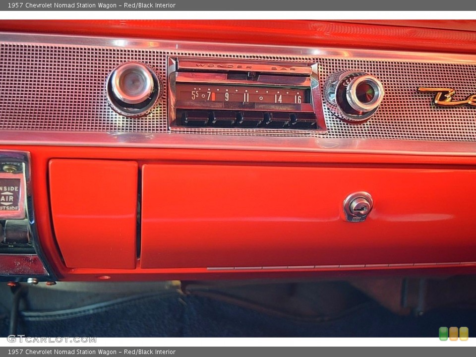 Red/Black Interior Audio System for the 1957 Chevrolet Nomad Station Wagon #142707710