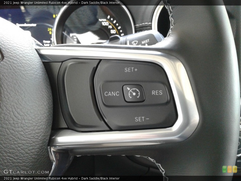 Dark Saddle/Black Interior Steering Wheel for the 2021 Jeep Wrangler Unlimited Rubicon 4xe Hybrid #142709306