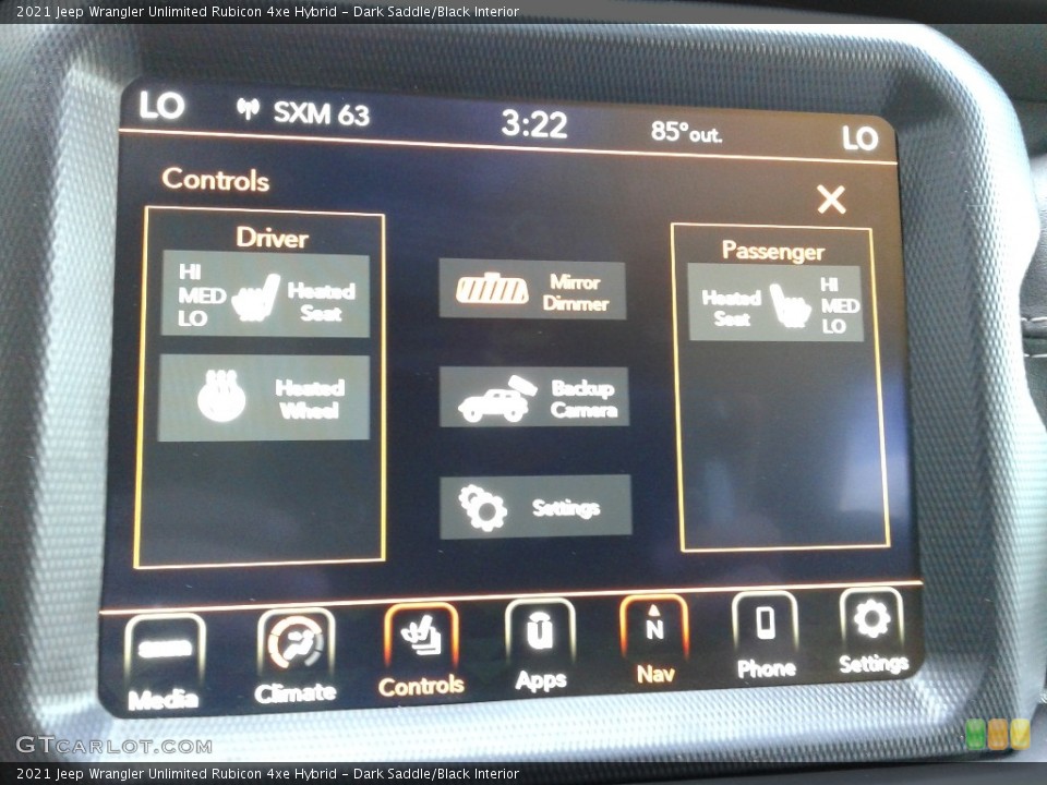 Dark Saddle/Black Interior Controls for the 2021 Jeep Wrangler Unlimited Rubicon 4xe Hybrid #142709439