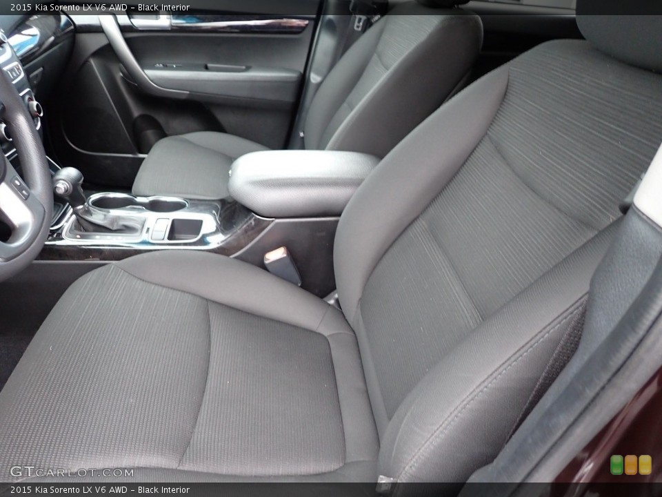 Black Interior Front Seat for the 2015 Kia Sorento LX V6 AWD #142709642