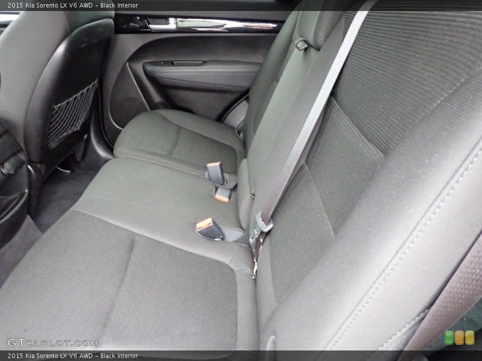 Black Interior Rear Seat for the 2015 Kia Sorento LX V6 AWD #142709663