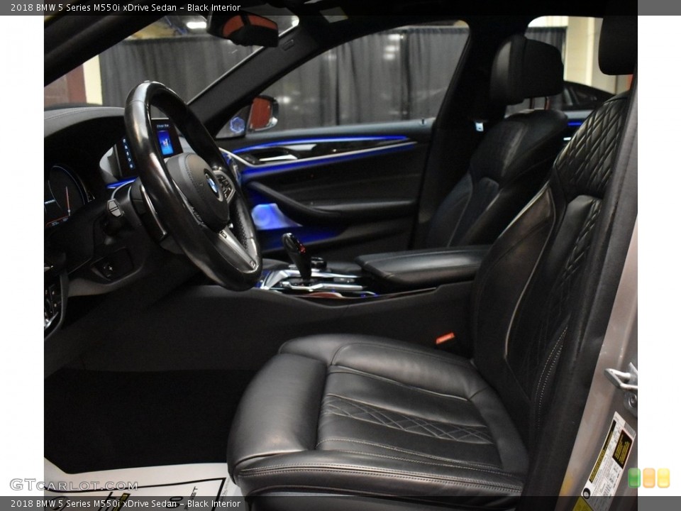 Black Interior Front Seat for the 2018 BMW 5 Series M550i xDrive Sedan #142709669