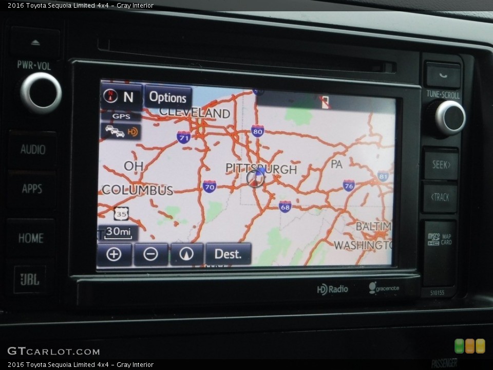 Gray Interior Navigation for the 2016 Toyota Sequoia Limited 4x4 #142709696