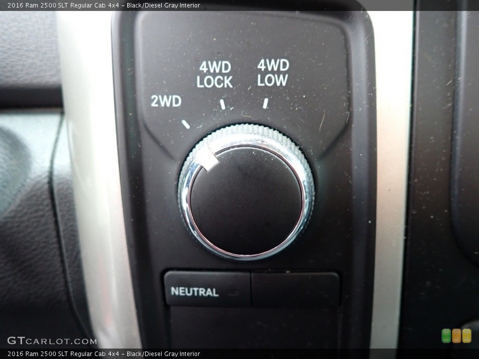 Black/Diesel Gray Interior Controls for the 2016 Ram 2500 SLT Regular Cab 4x4 #142709702