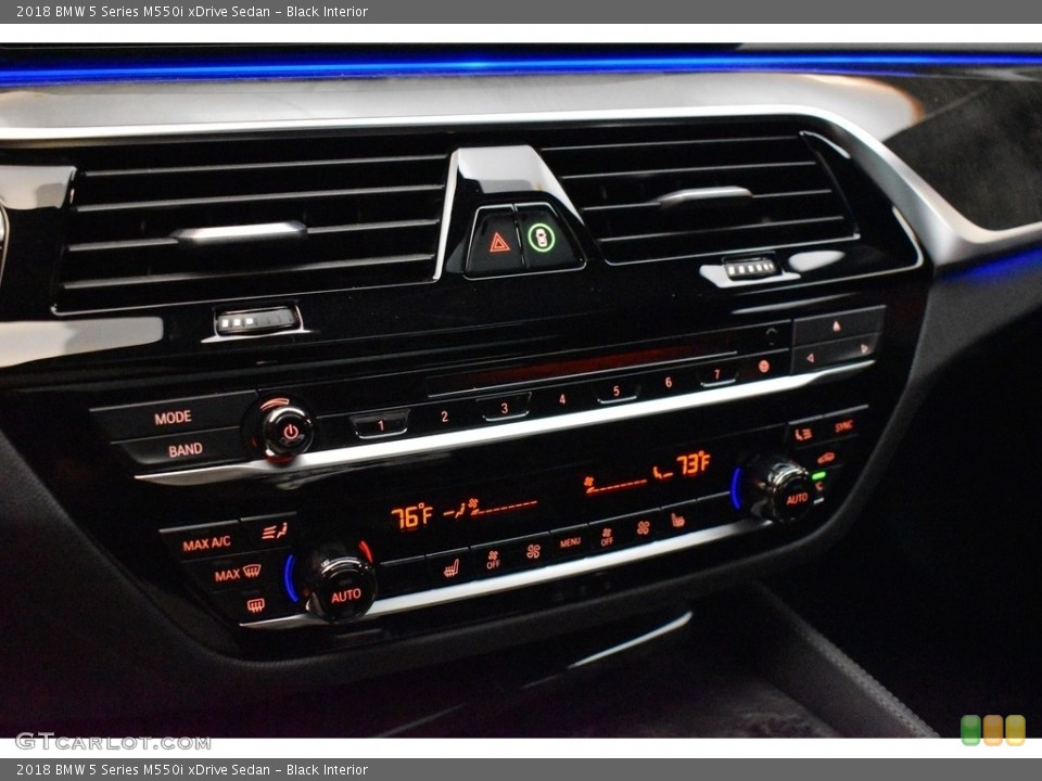 Black Interior Controls for the 2018 BMW 5 Series M550i xDrive Sedan #142709732