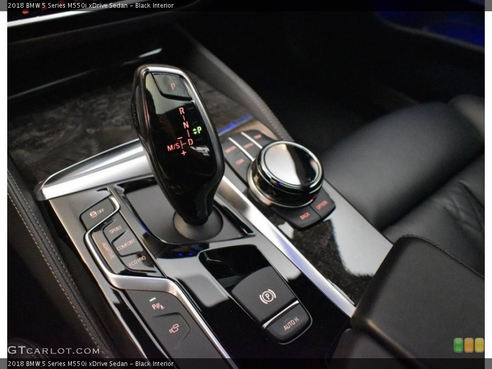Black Interior Transmission for the 2018 BMW 5 Series M550i xDrive Sedan #142709756