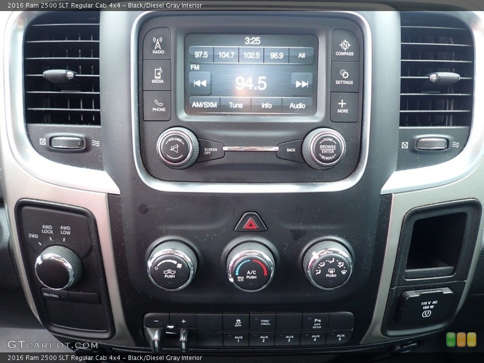 Black/Diesel Gray Interior Controls for the 2016 Ram 2500 SLT Regular Cab 4x4 #142709774