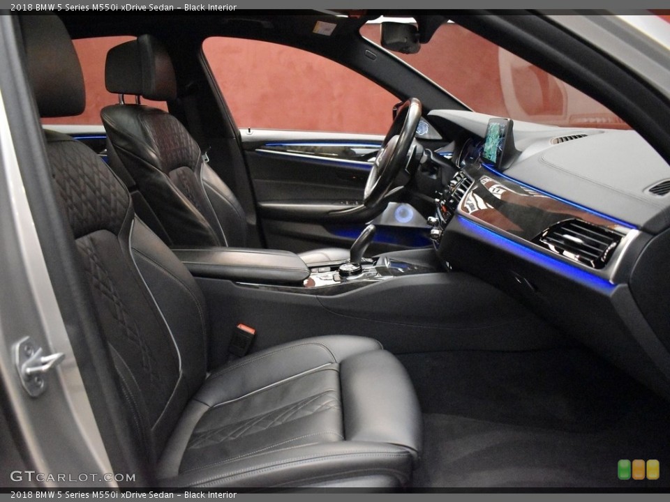 Black Interior Front Seat for the 2018 BMW 5 Series M550i xDrive Sedan #142709804