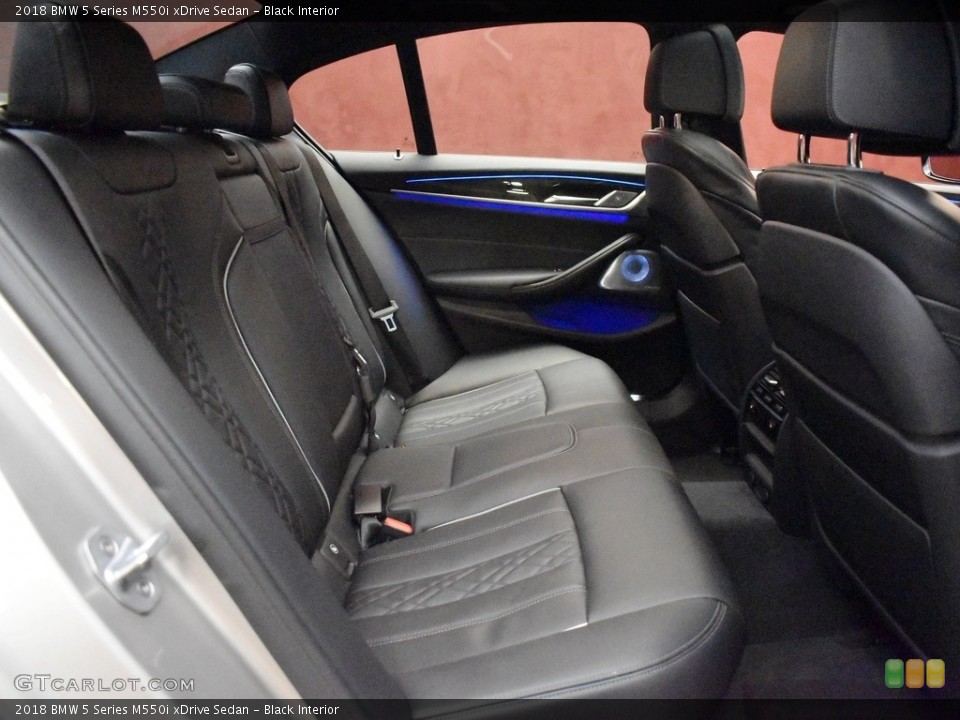 Black Interior Rear Seat for the 2018 BMW 5 Series M550i xDrive Sedan #142709828