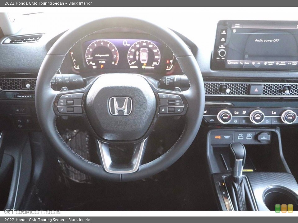 Black Interior Steering Wheel for the 2022 Honda Civic Touring Sedan #142711526