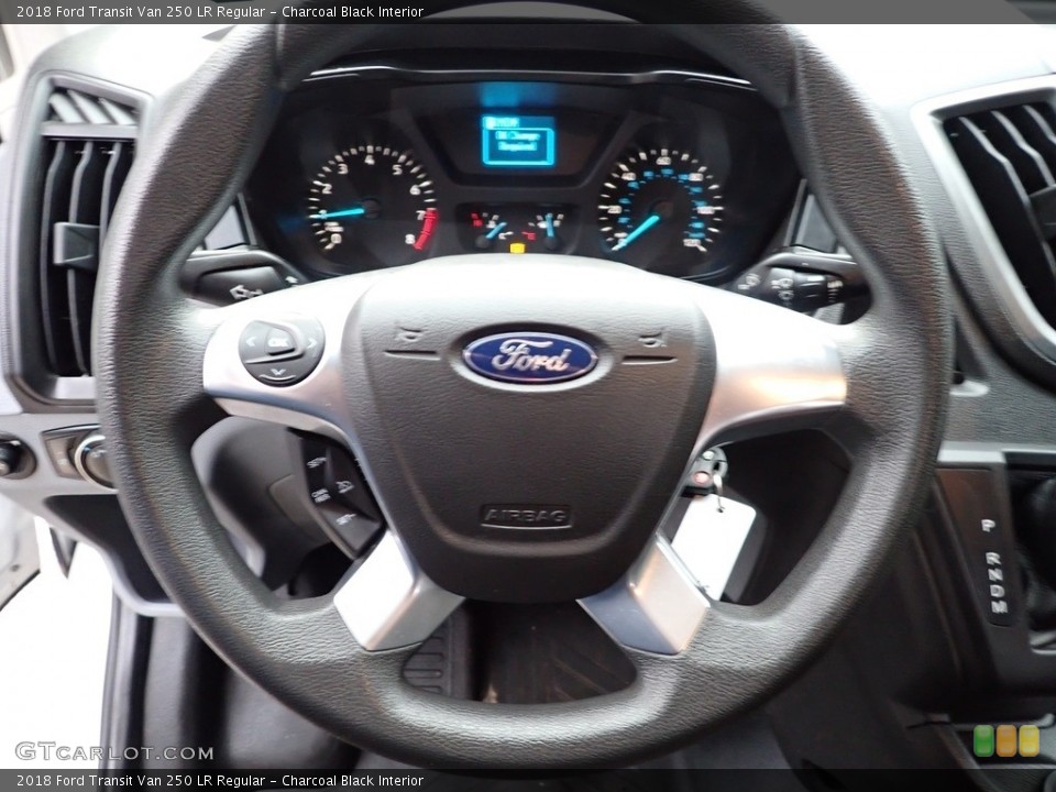 Charcoal Black Interior Steering Wheel for the 2018 Ford Transit Van 250 LR Regular #142711651