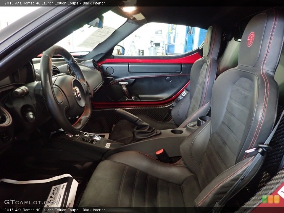 Black Interior Front Seat for the 2015 Alfa Romeo 4C Launch Edition Coupe #142714103